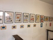 「相原コージのスーファミ仕事展」の様子。