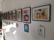 「相原コージのスーファミ仕事展」の様子。