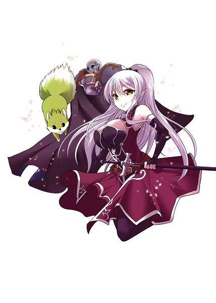 サワノアキラによるコミカライズ版「骸骨騎士様、只今異世界へお出掛け中」イラスト。