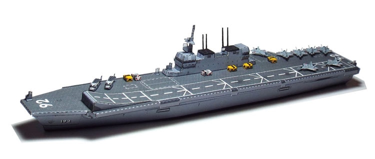 護衛艦「いぶき」のペーパークラフト。