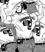 ジオン軍ダリル隊の整備班が着用しているTシャツ。