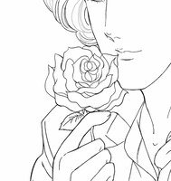 「大人のぬりえ ガラスの仮面」より。 (c)Miuchi Suzue「ガラスの仮面」