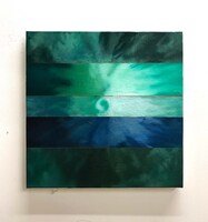 鈴木秀尚　「Japanese eyes」、 oil,enamel on canvas