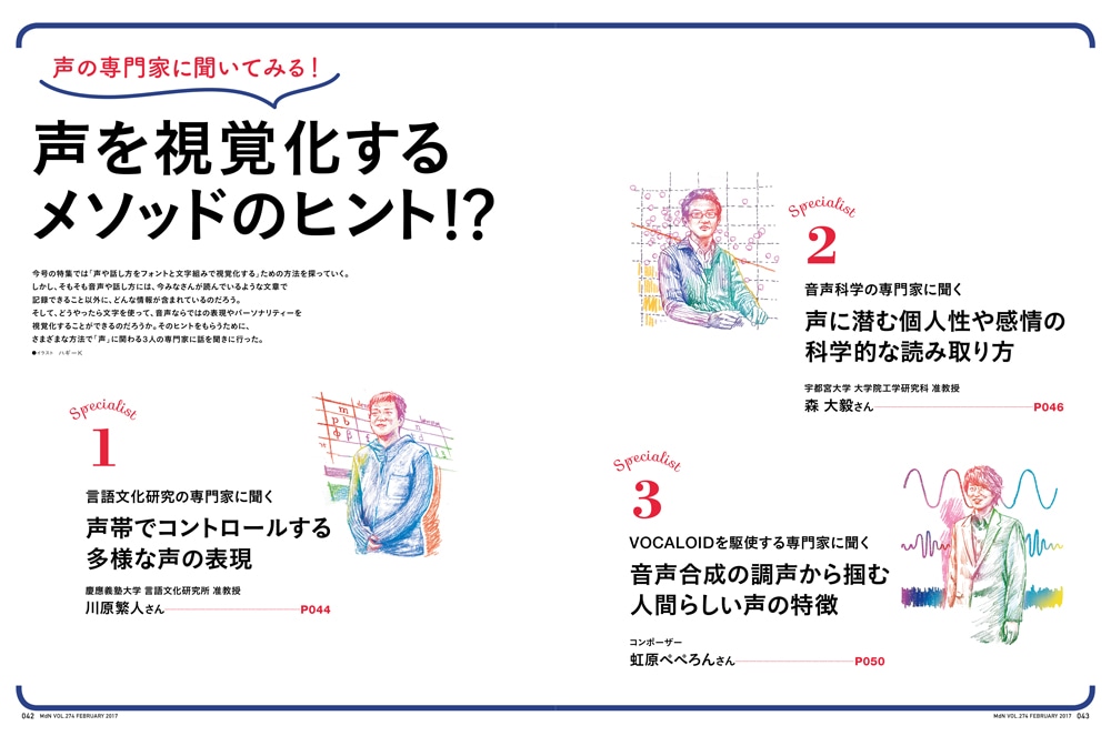 特集「キャラの声をフォントで表現する方法」より。
