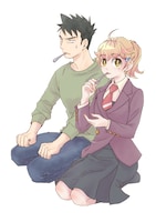 「おじさんとポニーテール」カラーカット