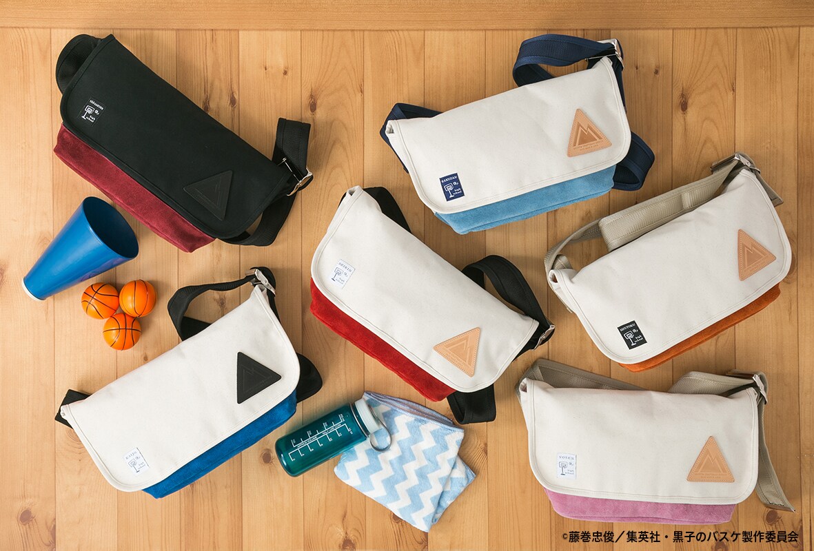 「黒子のバスケ」メッセンジャーバッグ、誠凛高校やキセキの世代の各校イメージ
