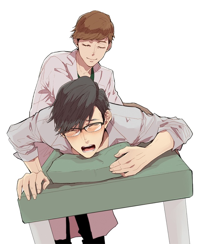 渦井「ほぐされ紳士、揉井さん」カット (c)渦井／小学館