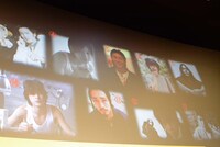 登壇者たちの20歳頃の写真。綾野剛の写真は、上段左から2番目。