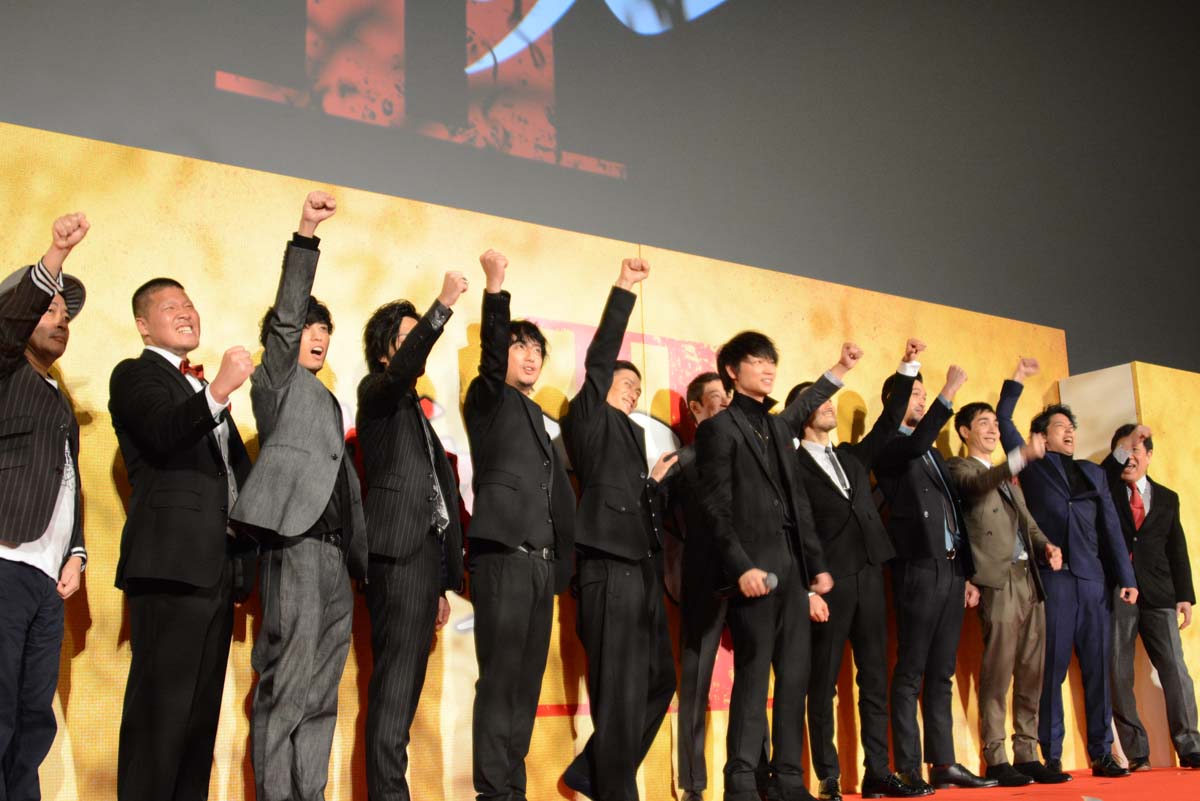 映画「新宿スワンII」完成披露プレミアイベントの様子。