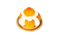 京橋千疋屋（グランスタ）で提供される「金柑のドラゴンボールタルト」。