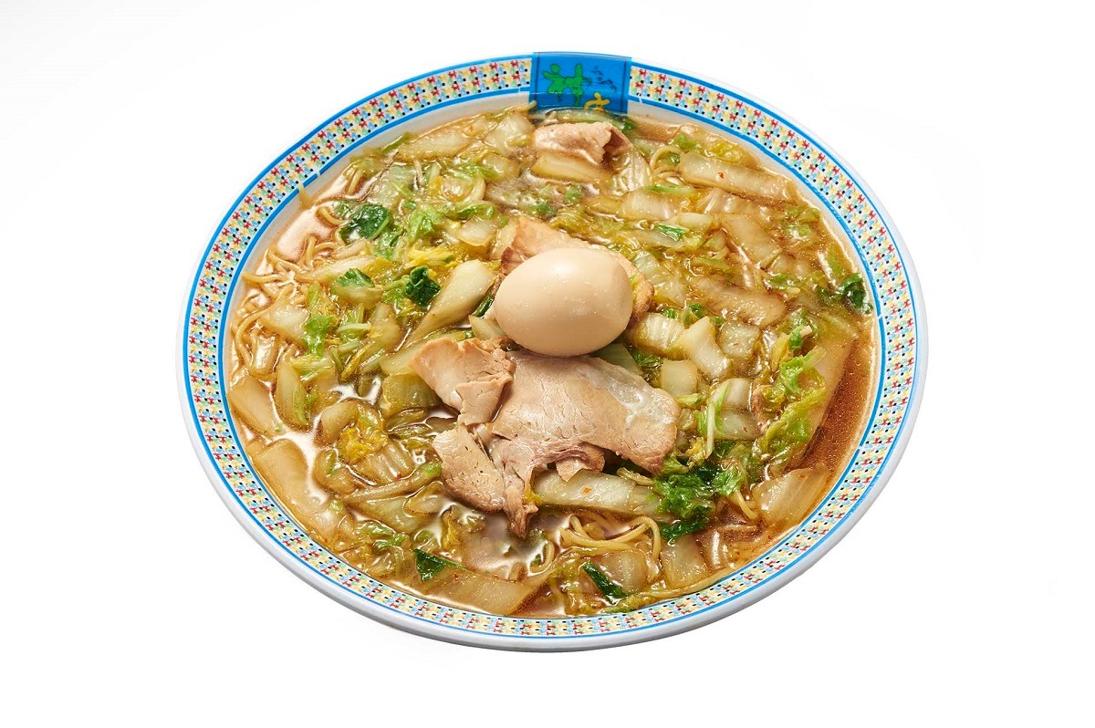 神座飲茶楼（グランルーフ）で提供される「元気玉ラーメン」。
