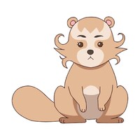 玉瀾のたぬき姿。（CV：日笠陽子）