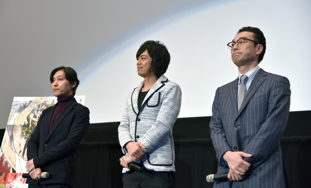 舞台挨拶の様子。