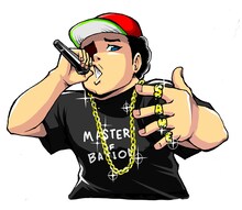 「サウエとラップ～自由形～」イメージカット。(c)陸井栄史 / サイプレス上野（週刊少年チャンピオン）