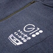 「ハイスコアガール」とMHzのアパレルライン・G1000とのコラボによる「コマンドフーディー（パーカー）」。