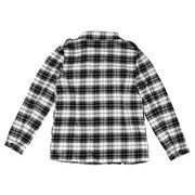 「ハイスコアガール」とMHzのアパレルライン・G1000とのコラボによる「アーケードスティックシャツ（ブラック）」。