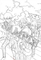 AmazonのBlu-ray / DVD全巻購入特典である、オリジナル特製A4フレームのイラストラフ。