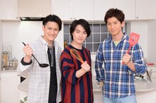 左から中村隼人、神木隆之介、寺田真二郎。(c)女性チャンネル♪LaLa TV