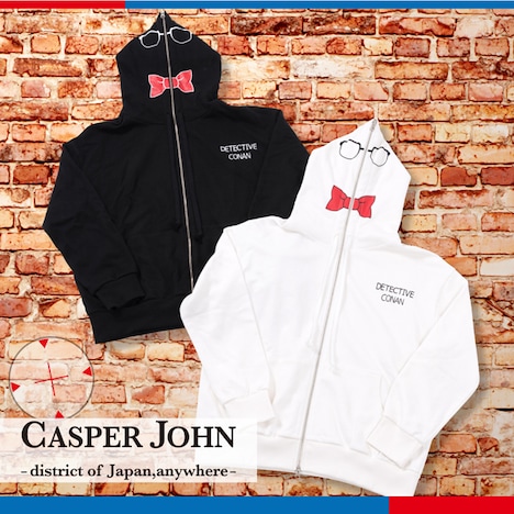 ルミネマン渋谷内のCASPER JOHNにて販売される「名探偵コナンフードプリントパーカー」。