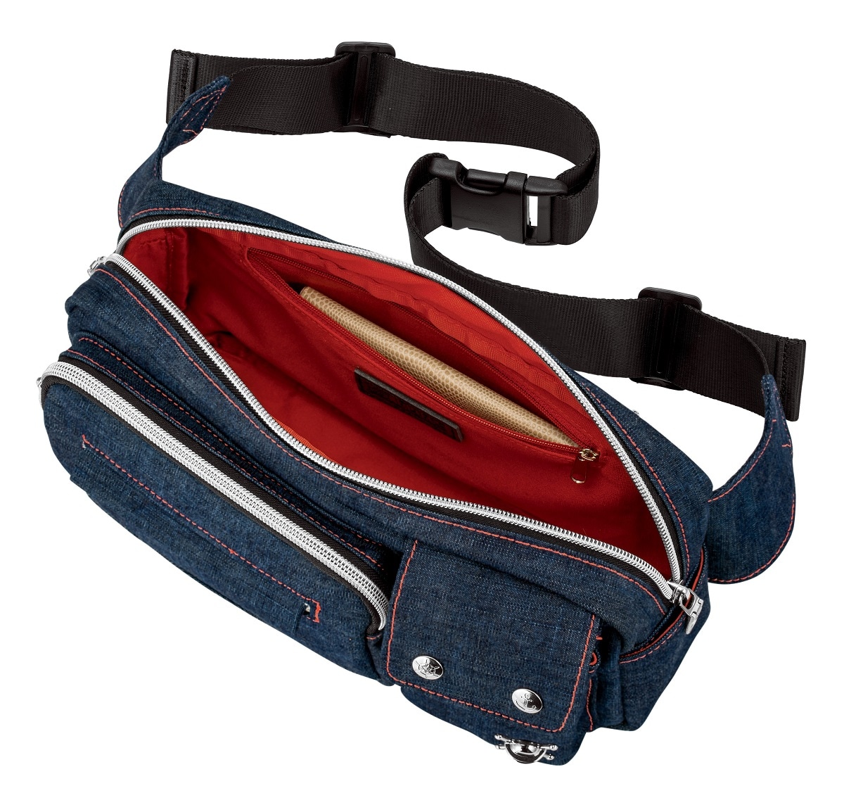 「岡山デニム×海賊同盟 多機能ボディバッグ」モンキー・D・ルフィモデル