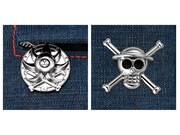 「岡山デニム×海賊同盟 多機能ボディバッグ」モンキー・D・ルフィモデル