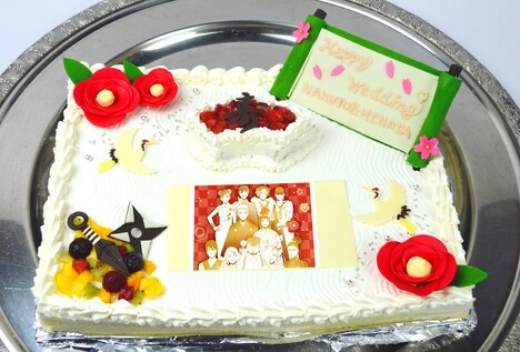 「ナルトとヒナタのウェディングケーキ（ガトーホワイトチョコケーキ）」 ※要予約