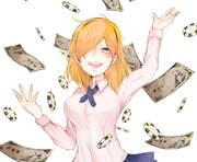 「鳥獏先輩なに賭ける？」のカラーカット。