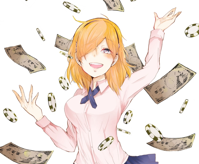 「鳥獏先輩なに賭ける？」のカラーカット。