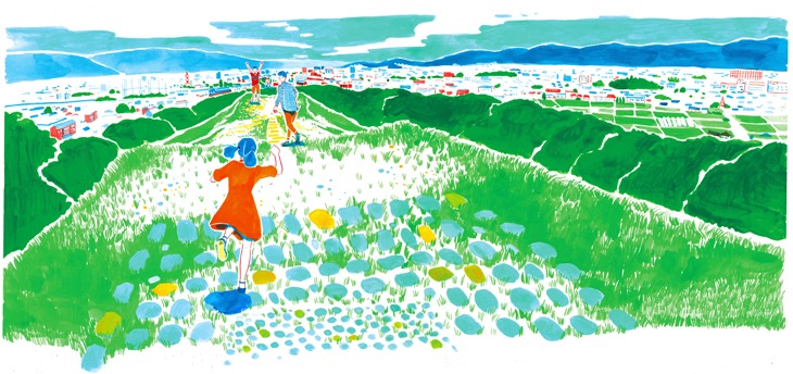 「ぼくのとなりにきみ」のカバーに使用されたイラスト。