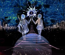 横槍メンゴが描き下ろしたイメージボードラフ。