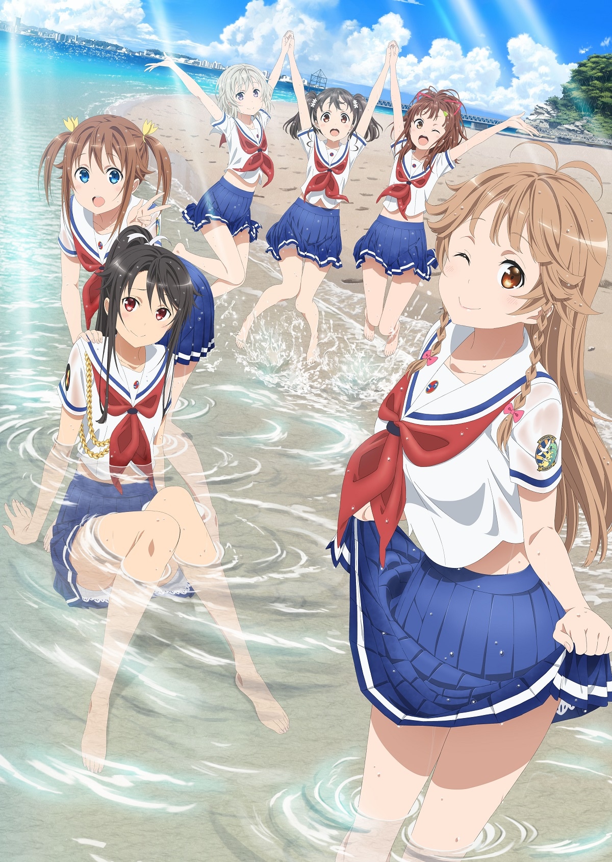 アニメ「ハイスクール・フリート」新作OVAのBlu-ray / DVDジャケットイラスト。