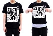 「ポプテピピック FXXK OFF Tシャツ」を折った様子。