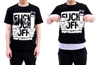 「ポプテピピック FXXK OFF Tシャツ」を折った様子。
