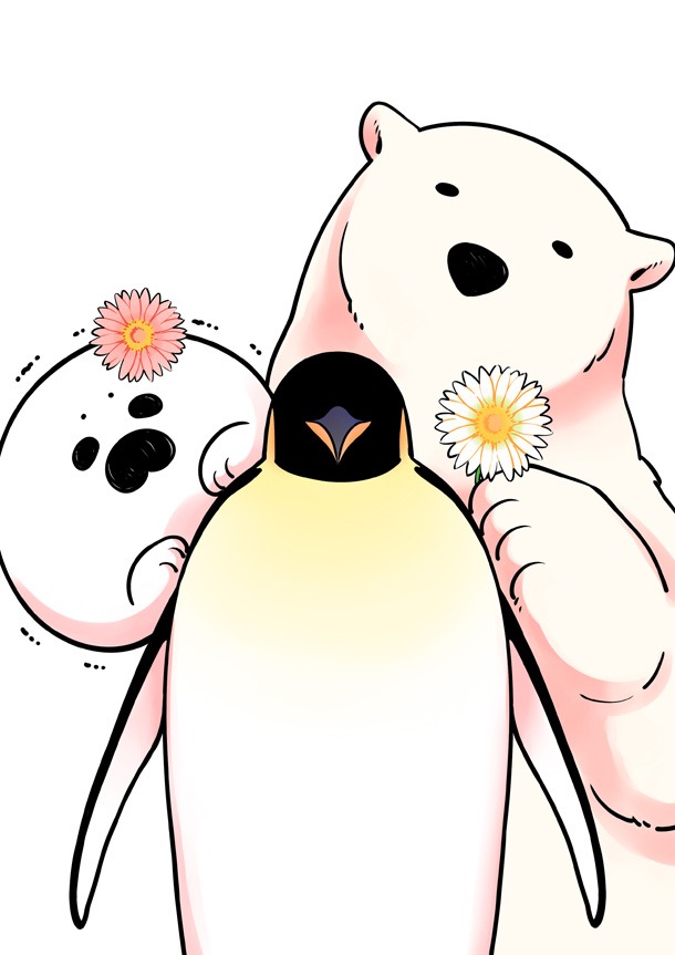 「恋するシロクマ」3巻通常版のカバーイラスト。※デザインは制作中のもの。