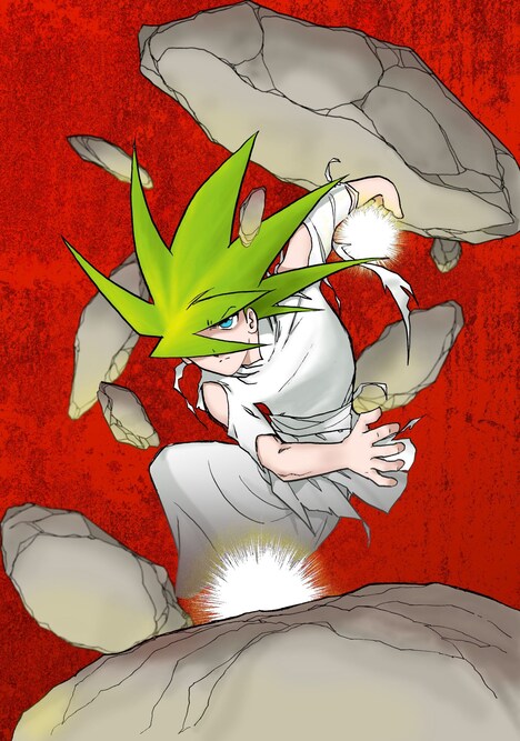 「超人ロック」のカラーイラスト。