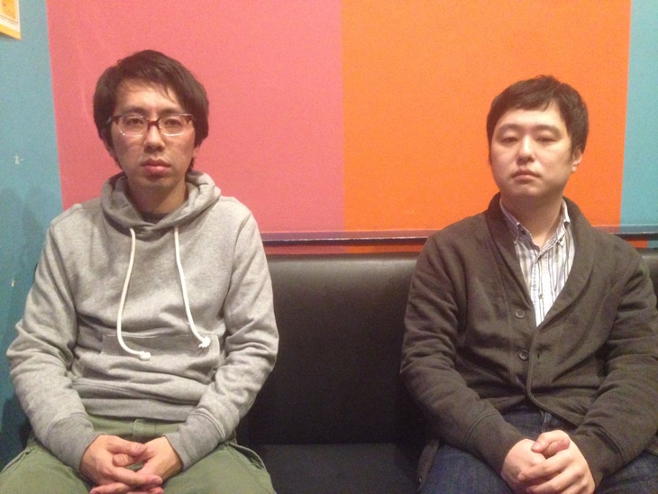 ルノアール兄弟。左が作画担当・上田優作、右が原作担当・左近洋一郎。