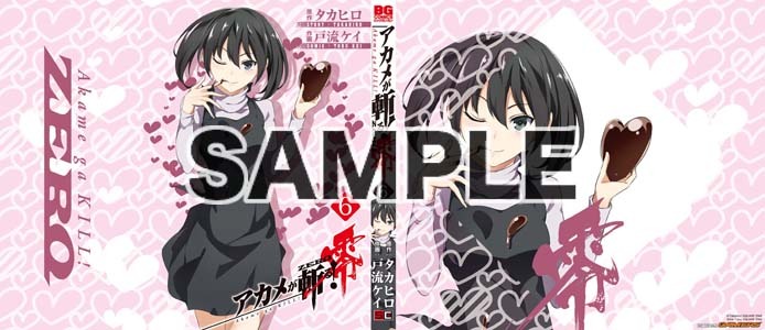 ゲーマーズで「アカメが斬る！零」6巻を購入した人に進呈される描き下ろしブックカバー。