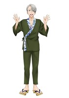 ヴィクトル・ニキフォロフ×伊万里鍋島焼の描き下ろしイラスト。