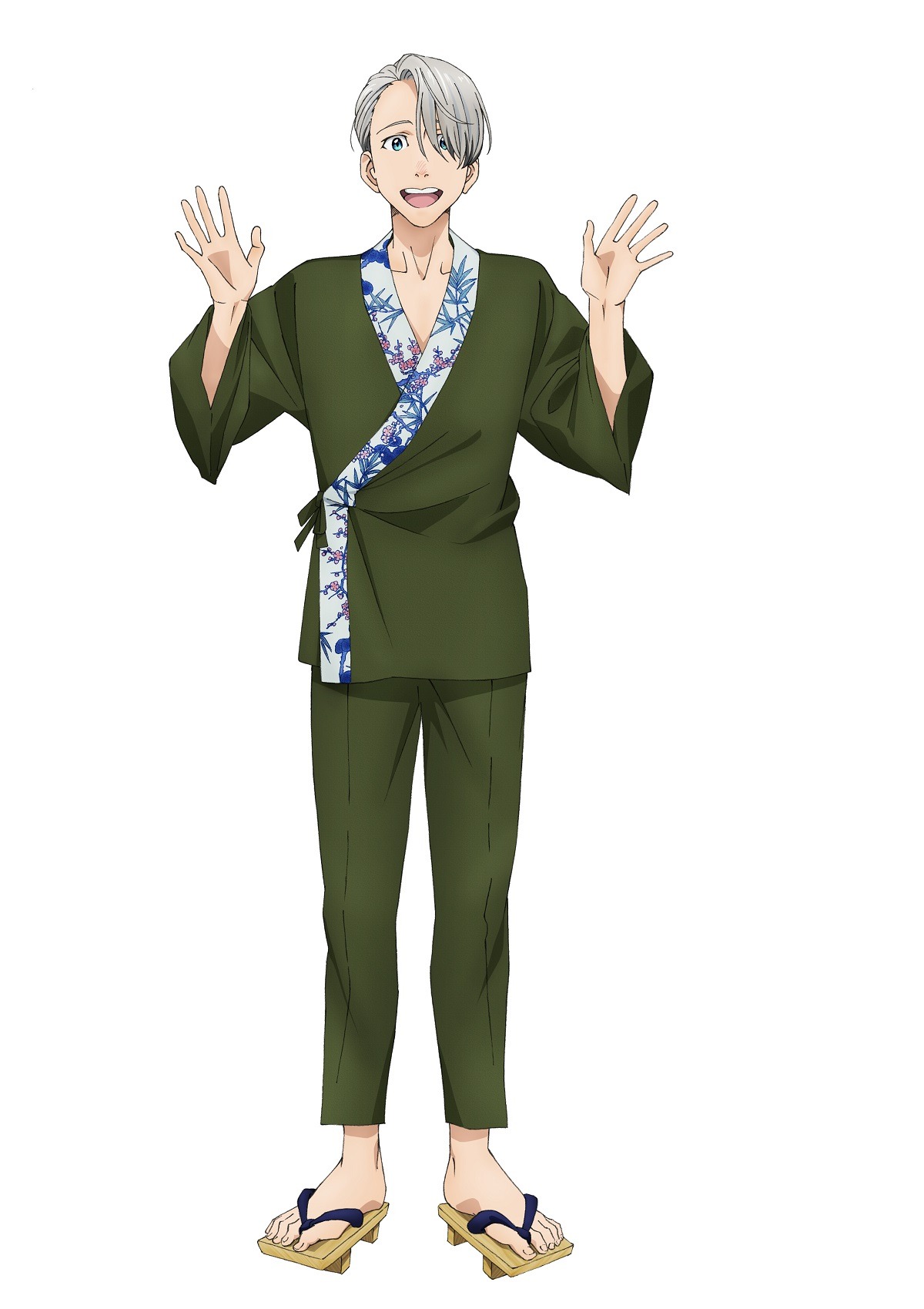 ヴィクトル・ニキフォロフ×伊万里鍋島焼の描き下ろしイラスト。