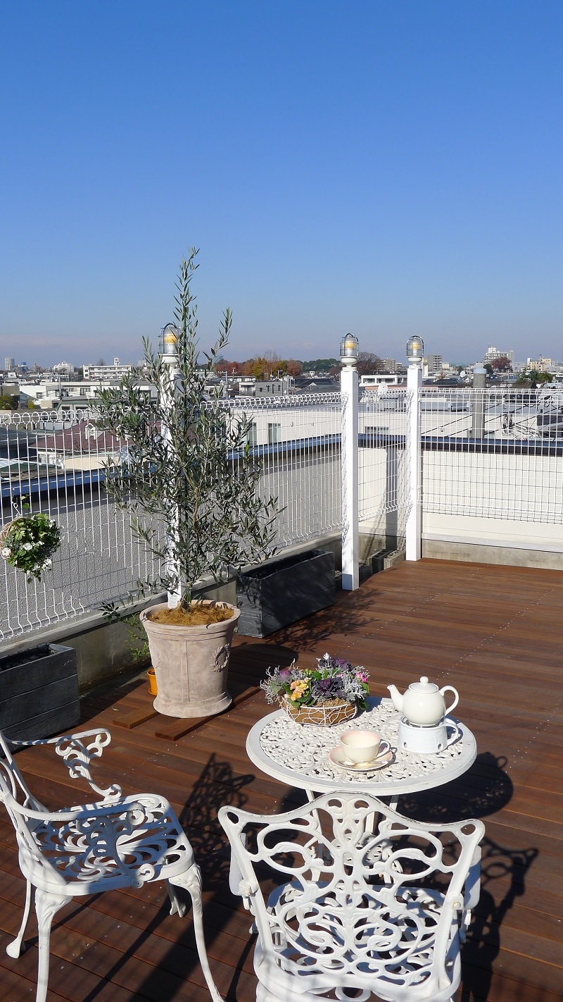 ササユリカフェのテラス。