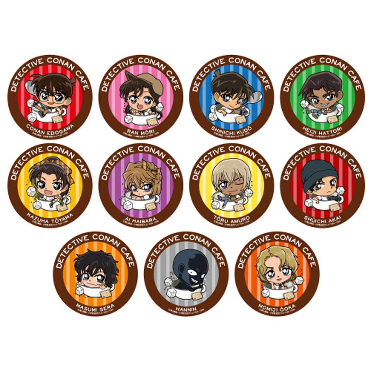 ドリンク購入特典の「名探偵コナンカフェ」限定コースター。