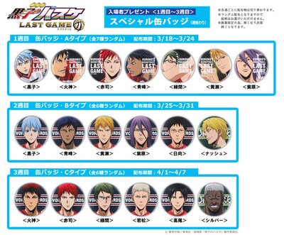 「劇場版 黒子のバスケ LAST GAME」入場者特典