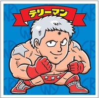 「『肉リマンチョコ』＜青コーナー＞」に含まれるシールの例。