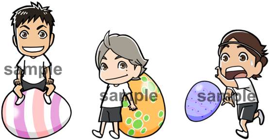 「ハイキュー!! 烏野イースター in J-WORLD TOKYO」限定描き下ろしイラスト。