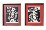 左から「ワンピース木版画コレクション 7th [ジュラキュール・ミホーク]」、「ワンピース木版画コレクション 8th [シャンクス]」。