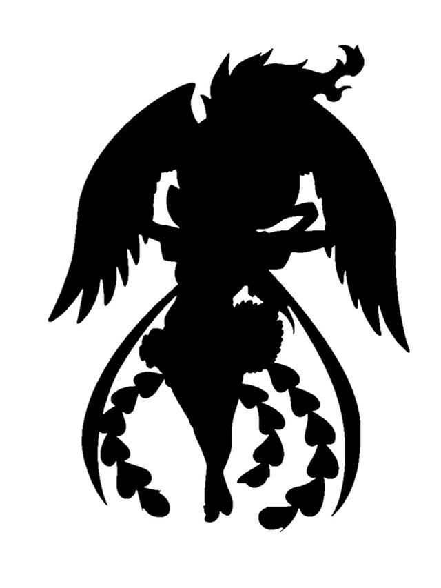 吉崎観音が描いた「火の鳥」オマージュイラストのシルエット。