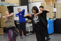 稽古場の様子。