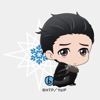 「"ボッチくん"アクリルチャーム」勝生勇利のイラスト。