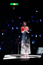 柳生九兵衛役の折笠富美子。