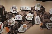 「追悼水木しげる ゲゲゲの人生展」の展示の様子。